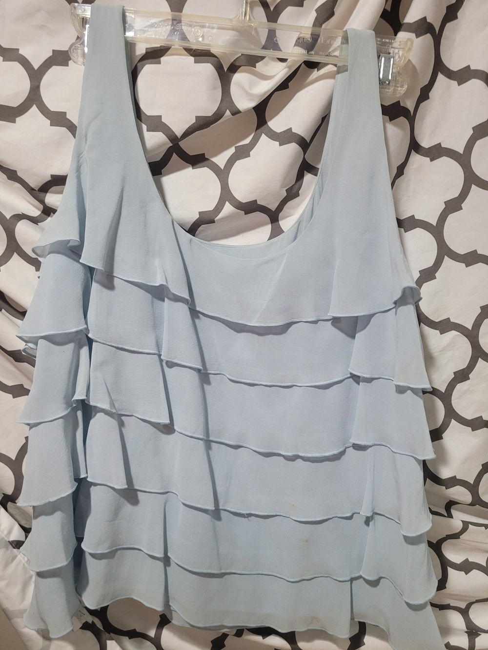 Liz Claiborne Light Blue Ruffle Tier Camisole